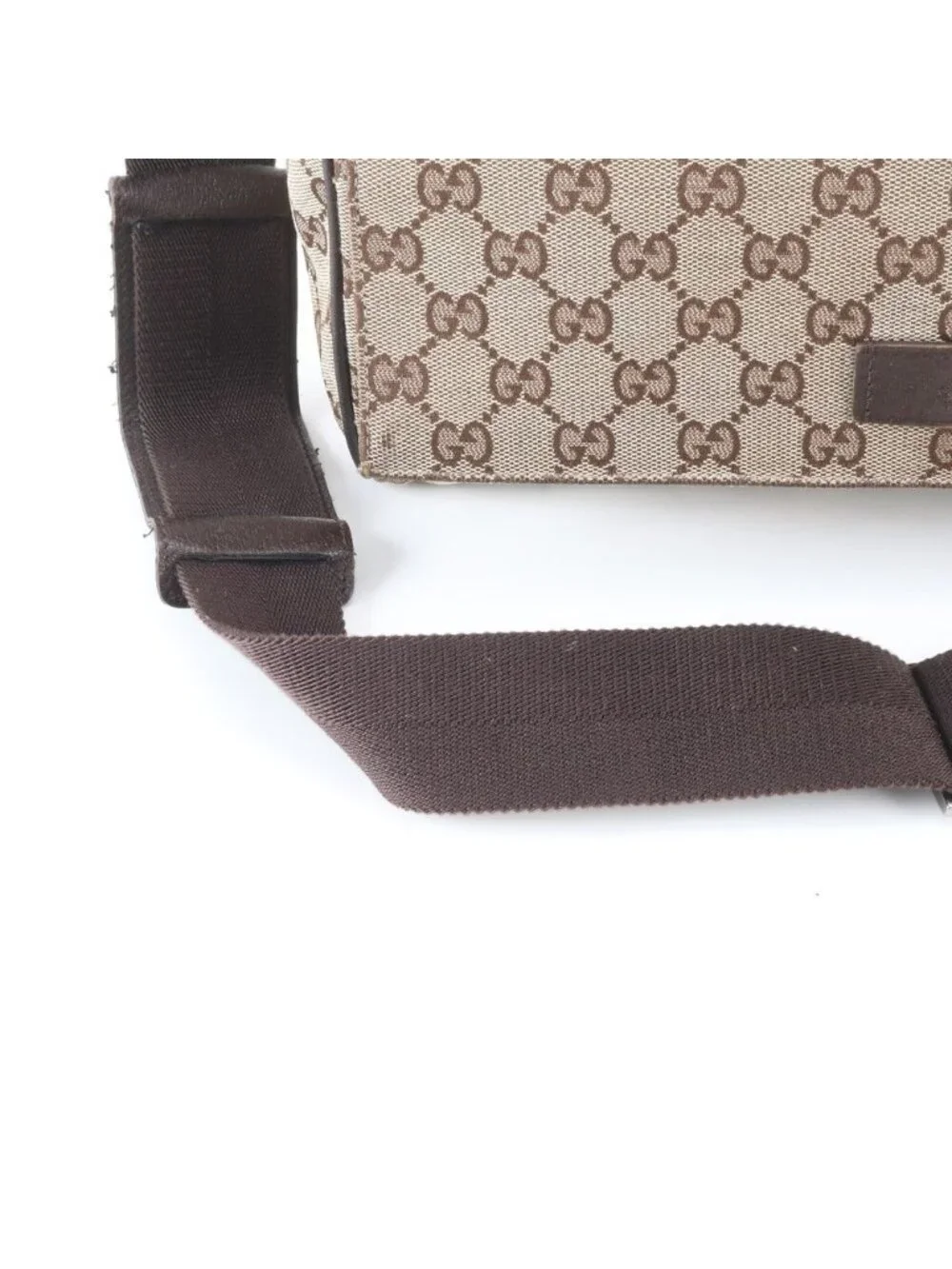 Gucci GG Canvas Leather Shoulder Bag Crossbody Messenger Business